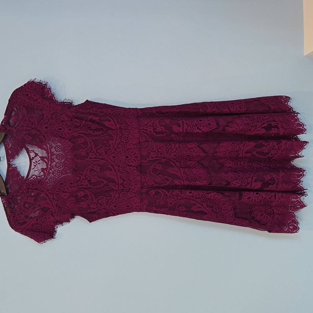 BB DAKOTA LACE SPECIAL OCCASION DRESS Size 6 Purple Pink Homecoming